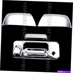 N[Jo[ g^ch2014-2017n[t~[ +e[Q[gL[z[J̃NJo[ Chrome Covers For TOYOTA Tundra 2014-2017 Half Mirror +Tailgate Keyhole & Camera