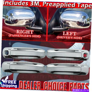 N[Jo[ 2005-2011_bW_R^N4hAnhJo[w/psk+܂肽݋ For 2005-2011 DODGE DAKOTA Chrome 4 Door Handle COVERS w/PSK+Folding Mirrors