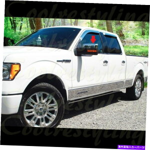 �N���[���J�o�[ Ford F150 2009 10 11 12 13 2014�N�����A�b�p�[�g�b�v�~���[�J�o�[�X�e�B�b�N For Ford F150 2009 10 11 12 13 2014 Chrome Upper Top Mirror Cover Stick on over�y���s�A���i�z