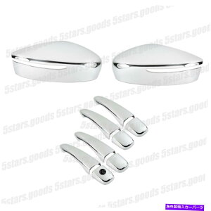�N���[���J�o�[ Chrome Mirror +�h�A�n���h���J�o�[2018-2019�̃g���� Chrome Mirror + Door Handle Covers Trims For 2018-2019 Nissan Kicks Hatchback�y���s�A���i�z