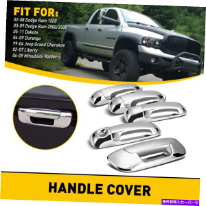 �N���[���J�o�[ 2006�N����2009�N�̎O�H���C�_�[�N����4�h�A�n���h�� +�e�[���Q�[�g�J�o�[�ϋv�� For 2006-2009 Mitsubishi Raider Chrome 4 Door Handle + Tailgate Covers Durable