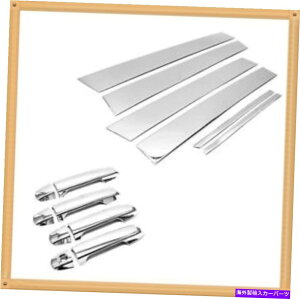 N[Jo[ NXeX|6PC̓e+2012-2014g^J̃nhJo[ Chrome Stainless Steel 6pc Pillar Posts+Handle Covers For 2012-2014 Toyota Camry