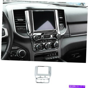 �N���[���J�o�[ 1x�Z���^�[�R���\�[��GPS�i�r�Q�[�V�����p�l���_�b�WRAM 1500 2018+�N�����p�̃g�����J�o�[ 1x Center Console GPS Navigation Panel Trim Cover for Dodge Ram 1500 2018+Chrome