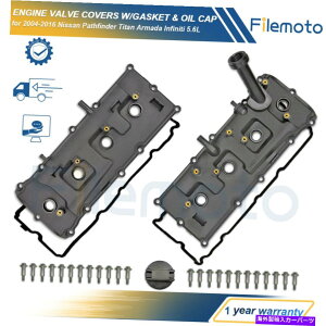 �G���W���J�o�[ ���Y�p�X�t�@�C���_�[Titan Armada Infiniti 5.6L�p�̃K�X�P�b�g�ƃI�C���L���b�v�t���o���u�J�o�[ Valve Cover w/ Gasket & Oil Cap for Nissan Pathfinder Titan Armada Infiniti 5.6L