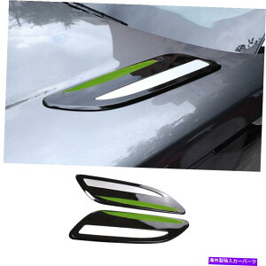 GWJo[ W[o[x[2017-2021ubNVo[t[hGWیLbvJo[2x For Range Rover Velar 2017-2021 Black Silver Hood Engine Protection Cap Cover 2X