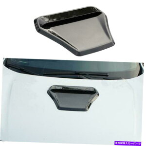 GWJo[ J[{t@Co[X^CtgGWt[hxgJo[z_VrbN^CvR 17-21ɓKĂ܂ Carbon Fiber Style Front Engine Hood Vent Cover Fit For Honda Civic Type-R 17-21