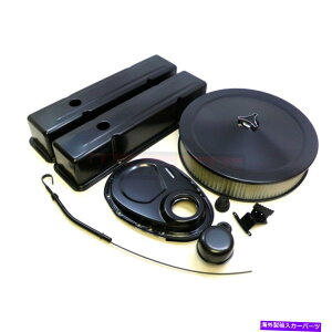 GWJo[ w̍SBCX[ubNV{[ubNGWhXAbvLbgouJo[GAN[i[ Tall SBC Small Block Chevy Black Engine Dress Up Kit Valve Cover Air Cleaner