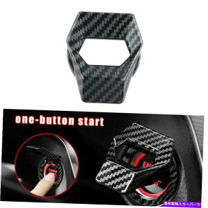 GWJo[ ubNJ[{t@Co[J[GWX^[gXgbvvbV{^XCb`Jo[gANZT[ Black Carbon Fiber Car Engine Start Stop Push Button Switch Cover Trim Accessory