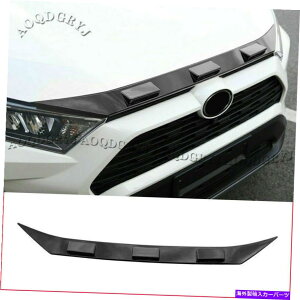 GWJo[ g^RAV4 2019-2021̂鍕tgOOGWt[hJo[g For TOYOTA RAV4 2019-2021 Glossy Black Front Grill Grille Engine Hood Cover Trim
