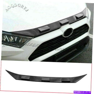 GWJo[ ̂鍕tgOGW̊WJo[g^RAV4̂߂̃g[fBO2019-22 Glossy Black Front Grille Engine Lid Cover Trim Molding For TOYOTA RAV4 2019-22