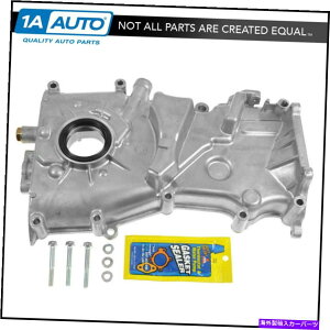 GWJo[ 93-01YAeB}2.4L̃IC|vtA~jE^C~O`F[Jo[ Aluminum Timing Chain Cover w/Oil Pump For 93-01 Nissan Altima 2.4L