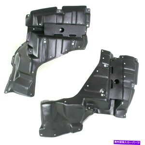 GWJo[ 2004 - 09Ñg^vEX̂߂ɃJo[̉ɂ2̃tgLHRHGWXvbVV[h̃Zbg Set Of 2 Front LH & RH Engine Splash Shield Under Cover For 2004-09 Toyota Prius