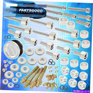 GWJo[ Jbvwb_[JLbvbV[Lbg+M8tF_[bV[Lbg+z_Vo[pouJo[ Cup Header Cam Cap Washer Kit+M8 Fender Washer Kit+Valve Cover For Honda Silver