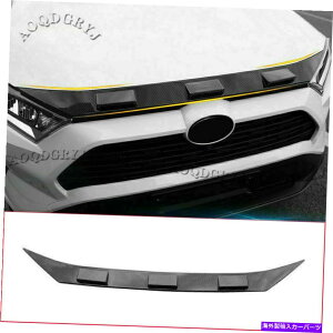 GWJo[ g^RAV4 2019-20221xJ[{t@Co[tgOGW[fBOJo[g 1X Carbon Fiber Front Grille Engine Molding Cover Trim For TOYOTA RAV4 2019-2022