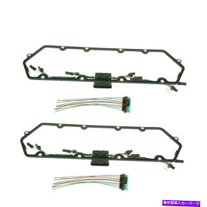 GWJo[ fB[[ouJo[KXPbgw/CWFN^[ƃO[vOn[lXZbgtH[h7.3L V8 Diesel Valve Cover Gasket w/ Injector & Glow Plug Harness Set For Ford 7.3L V8