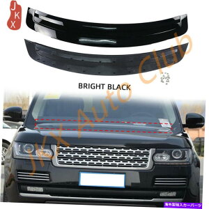 �G���W���J�o�[ �����h���[�o�[�����W���[�o�[2013-2017����̂��鍕���G���W���t�[�h�x���g�J�o�[�g���� For Land Rover Range Rover 2013-2017 Glossy Black Engine Hood Vent Cover Trim s�y���s�A���i�z