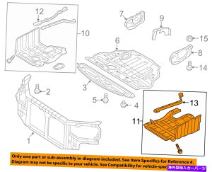 GWJo[ WG[^[/GWXvbVV[hJo[̉̃q_COEM\i^291303Q010 HYUNDAI OEM Sonata Under Radiator/Engine-Splash Shield Cover Left 291303Q010