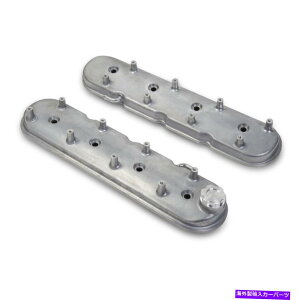 �G���W���J�o�[ �z���[�G���W���o���u�J�o�[�Z�b�g241-88; Chevy LS�V���[�Y�p�̃v���[���A���~�j�E��LS Holley Engine Valve Cover Set 241-88; Plain Aluminum LS for Chevy LS-Series�y���s�A���i�z