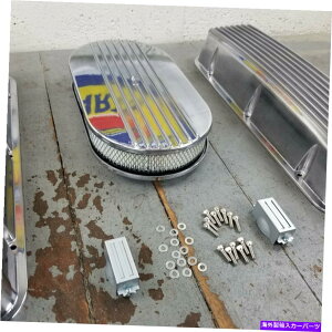 �G���W���J�o�[ Chevy BBC 15�n�[�t�t�B���̃G�A�N���[�i�[�G���W���h���X�A�b�v�L�b�g�u���X�_�[496 V8 454 Chevy BBC 15 Half Finned Air Cleaner Engine Dress Up Kit Breathers 496 V8 454�y���s�A���i�z