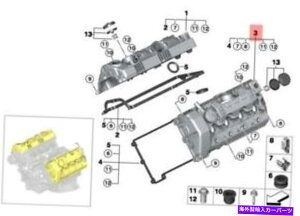�G���W���J�o�[ �{����BMW E53 E60 E60N E61�G���W���V�����_�[�w�b�h�o���u�J�o�[OEM 11127522159 Genuine BMW E53 E60 E60N E61 Engine Cylinder Head Valve Cover OEM 11127522159�y���s�A���i�z