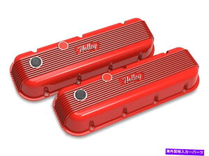 �G���W���J�o�[ Holley 241-303 BBC�r���e�[�W�V���[�Y�t�B���t���o���u�J�o�[-Holley Red Machined Holley 241-303 BBC Vintage Series Finned Valve Covers - Holley Red Machined�y���s�A���i�z