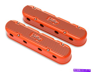 GWJo[ Holley 241-173 2-PC LSBe[WV[YouJo[ - t@Ng[IW@BH Holley 241-173 2-Pc LS Vintage Series Valve Covers - Factory Orange Machined