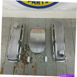 �G���W���J�o�[ Chevy BBC 15�t���t�B����AC�G���W���h���X�A�b�v�L�b�g�u���X�_�[454 496 427 V8�� Chevy BBC 15 Full Finned AC Engine Dress Up Kit Breathers 454 496 427 V8 Crate�y���s�A���i�z