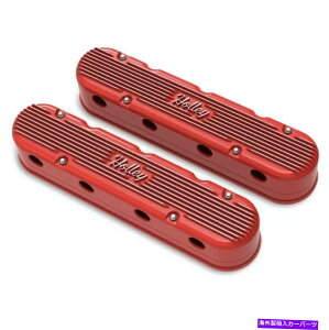 エンジンカバー Holley 241-174 2-PCヴィンテージシリーズGloss Red LS ValveカバーLS1 LS2 LS3 LSX Holley 241-174 2-PC Vintage Series Gloss Red LS Valve Covers LS1 LS2 LS3 LSX