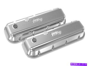 �G���W���J�o�[ HolleyBBC���B���e�[�W�V���[�Y�t�B���t���o���u�J�o�[�������ꂽ�d�グ241-301 Holley BBC Vintage Series Finned Valve Covers Polished Finish 241-301�y���s�A���i�z