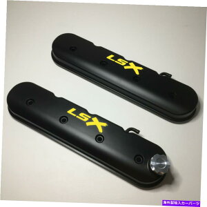 �G���W���J�o�[ LSX���S���t�����w�̍���LS�o���u�́A���F��LSX 241-407�ŃJ�o�[ Tall LS Valve Covers With LSX Logo Black W/ Yellow LSX 241-407�y���s�A���i�z
