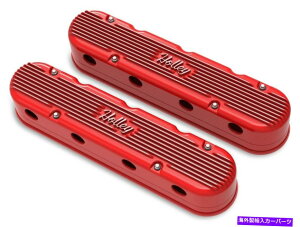 エンジンカバー Holley 241-174 2-PCヴィンテージシリーズGloss Red LS ValveカバーLS1 LS2 LS3 LSX Holley 241-174 2-PC Vintage Series Gloss Red LS Valve Covers LS1 LS2 LS3 LSX
