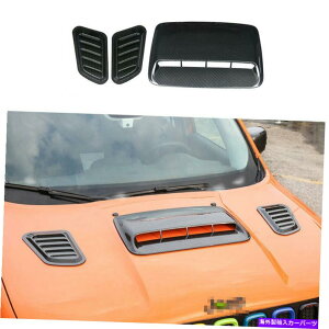 GWJo[ J[{t@Co[GWt[hGAxgJo[W[vlQ[h2015-20203PCS Carbon Fiber Engine Hood Air Inlet Vent Cover 3PCS For Jeep Renegade 2015-2020