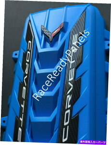 �G���W���J�o�[ 2020�R���x�b�gC8�G���W���J�o�[���s�b�h�u���[�J�[�{���t�@�C�o�[���[���V����OEM 2020 CORVETTE C8 ENGINE COVER RAPID BLUE CARBON FIBER RAILS NEW OEM�y���s�A���i�z