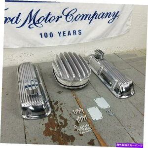 �G���W���J�o�[ Ford SBF 12 Deep Oval AC�G���W���h���X�A�b�v�L�b�g�u���X�_�[289 302 351W�E�B���U�[V8 Ford SBF 12 Deep Oval AC Engine Dress Up Kit Breathers 289 302 351W Windsor V8�y���s�A���i�z