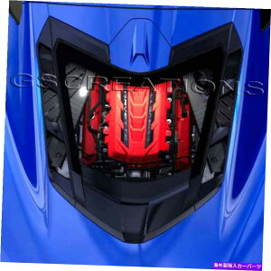 �G���W���J�o�[ �G�b�W���b�h�X�N���v�g�����t���O���S2020 C8 LT2�R���x�b�g�p�̃��A�G���W���J�o�[ Edge Red Script Crossed Flags Logo Rear Engine Cover For 2020 C8 LT2 Corvette�y���s�A���i�z