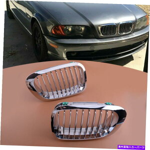 N[Jo[ Nt[htOOtgJo[BMW 3 E46 PRE-LCI 2hA1999-02 Chrome Hood Kidney Grille Grill Front Cover BMW 3 E46 Pre-LCI 2-Door 1999-02