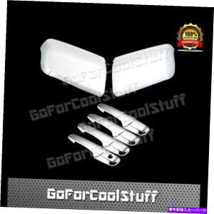 �N���[���J�o�[ 2009-2016 Ford Flex Combo Set 2�㔼���~���[ + 4�h�A�n���h��Chrome�J�o�[ 2009-2016 FORD FLEX Combo set 2 TOP Half Mirrors + 4 Door Handles Chrome Cover