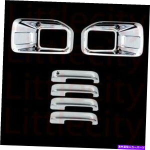 �N���[���J�o�[ 2015-2016 Ford F150�R���{�t�����g�t�H�O�����v/���C�g + 4�h�A�n���h���N�����J�o�[ 2015-2016 FORD F150 Combo FRONT Fog Lamp/Lights + 4 Door Handles Chrome Cover�y���s�A���i�z