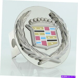 N[Jo[ LfbNSg[[qb`Jo[vOiNj Cadillac Logo Tow Trailer Hitch Cover Plug (Chrome)