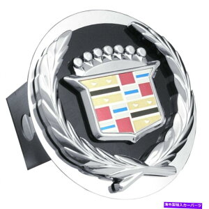 N[Jo[ LfbNubNƃNXeXX`[2 "g[[qb`Jo[ Cadillac Black and Chrome Stainless Steel 2" Trailer Tow Hitch Cover