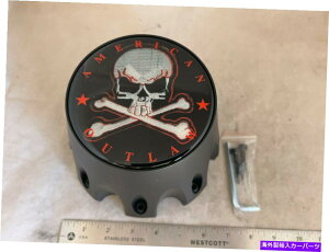 N[Jo[ AJ̃AEg[}bgubNzC[g[nuJo[Z^[Lbv8OBC-790SL American Outlaw Matte Black Wheel Rim TALL Hub Cover Center Cap 8 Lug BC-790SL