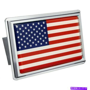 N[Jo[ U.S. Flag ChromeXeX|1.25 "g[[qb`Jo[ U.S. Flag Chrome Stainless Steel 1.25" Trailer Tow Hitch Cover