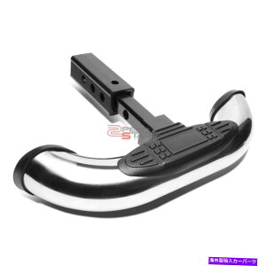 N[Jo[ 1.25/2 "NX`[g[[qb`V[o[Jo[/Aop[AVXgXebvo[ 1.25/2"CHROME STEEL TRAILER HITCH RECEIVER TOW COVER/REAR BUMPER ASSIST STEP BAR