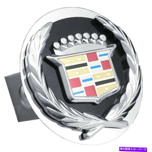 N[Jo[ LfbNubNƃNXeXX`[1.25 "g[[qb`vOJo[ Cadillac Black and Chrome Stainless Steel 1.25" Trailer Tow Hitch Plug Cover
