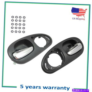N[Jo[ 98-04 300m LHSNubNp̃Xs[J[Jo[yAthAnhť̃hAnh Rear Inside Door Handle W/O Speaker Cover Pair For 98-04 300M LHS Chrome & Black