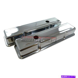 N[Jo[ SBCX[ubNV{[283 305 350NX`[V[gouJo[ SBC Small Block Chevy 283 305 350 Chrome Steel Short Valve Cover without-Baffled