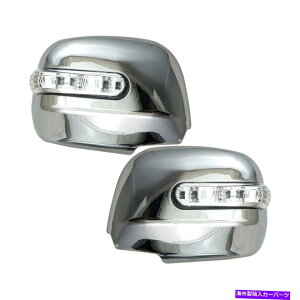 N[Jo[ g^nC_[SUV 2001-2007ɓK1yANobN~[Jo[Lbv 1Pair Chrome Rearview Mirror Cover Cap Fit For Toyota Highlander SUV 2001-2007
