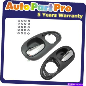 �N���[���J�o�[ 98-04 300m LHS�N�������u���b�N�C���T�C�h�h�A�n���h���t���h�A�n���h���t�� For 98-04 300M LHS Chrome & Black Inside Door Handle W/O Speaker Cover Rear Pair�y���s�A���i�z