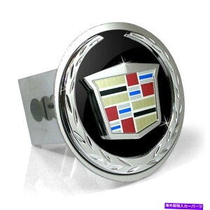 N[Jo[ LfbN3DubNCtBSX`[qb`Jo[vO Cadillac 3D Black Infill Logo Steel Tow Hitch Cover Plug