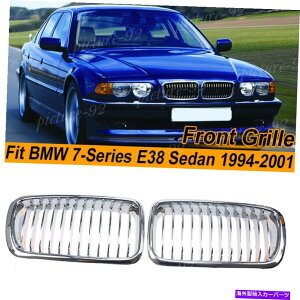 N[Jo[ BMW 7V[YE38Z_1994-20011yANWG[^[tOJo[ 1 Pair Chrome Radiator Kidney Grilles Cover For BMW 7-Series E38 Sedan 1994-2001